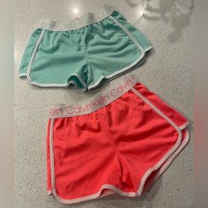 2 pair- Calvin Klein Girls Performance Running Shorts